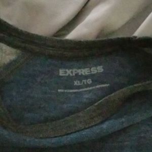 Express Blue/Grey Men's T Shirt XL